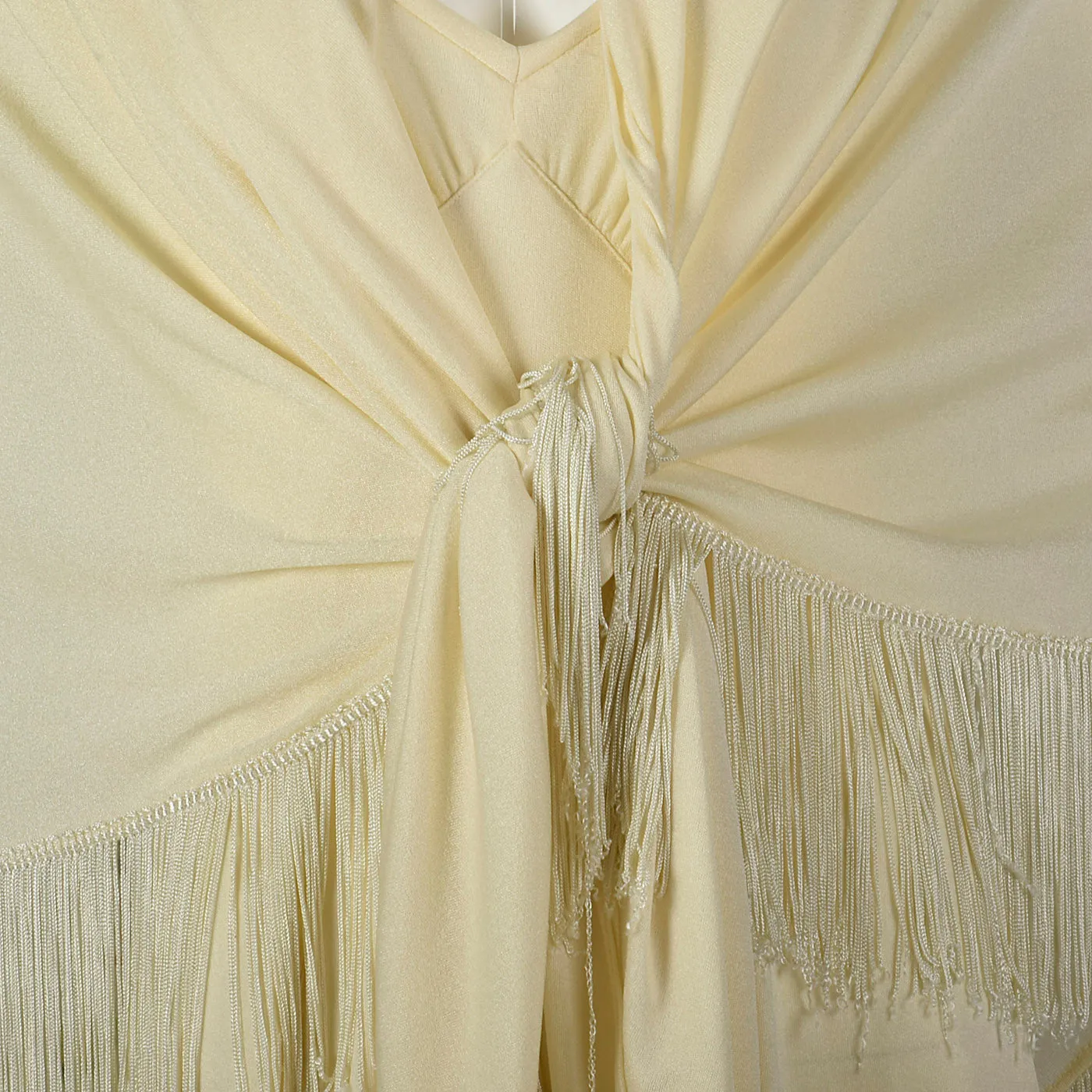 1970s Hand Painted Maxi Dress and Matching Shawl