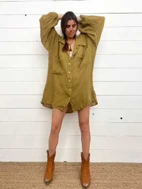 Bonny Tunic - Olive Gauze