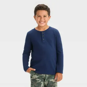 Boys’ Long-Sleeve Henley Shirt - Cat & Jack™, New, Size-S,M