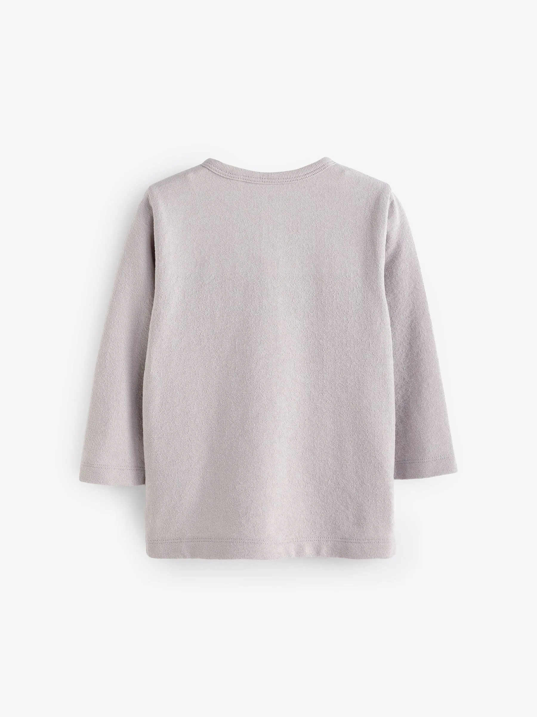 Grey Long Sleeve Henley Neck T-Shirt (3mths-7yrs)