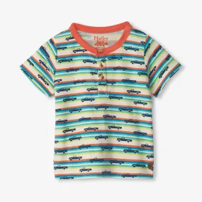 Pick Up Truck Bamboo Henley Tee