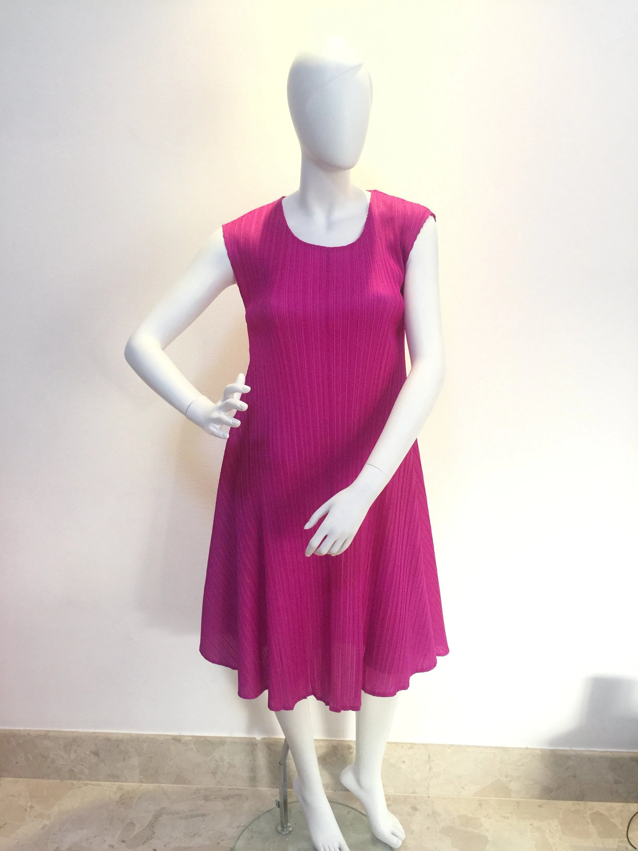 Pleated Flared Dress