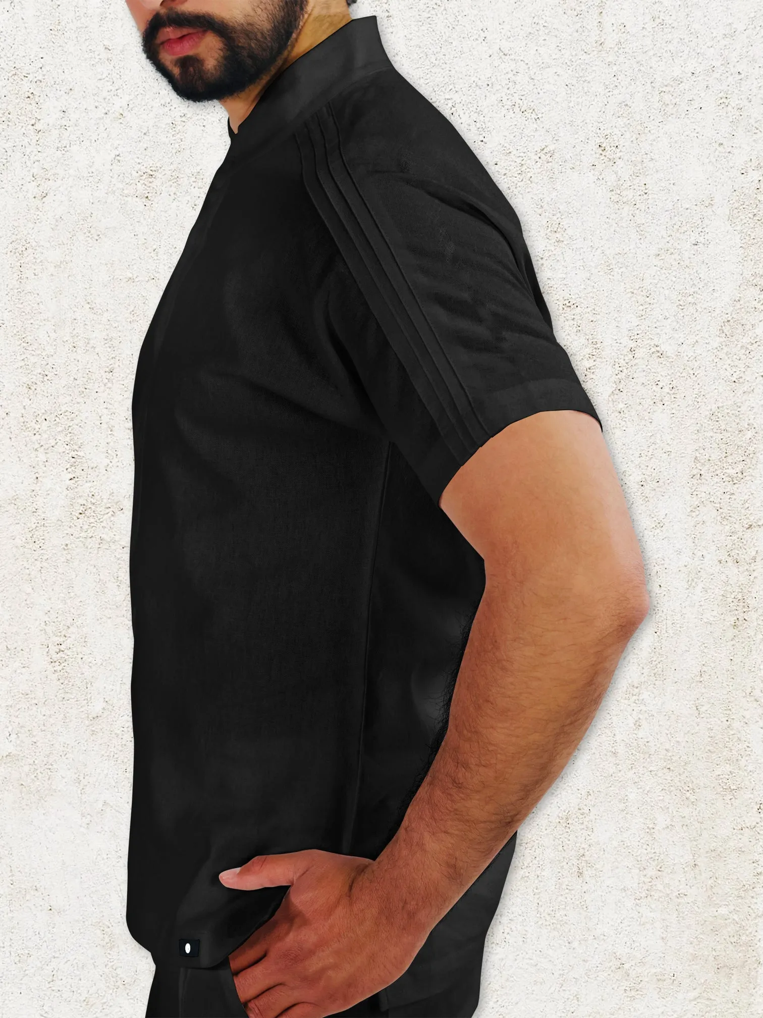THE ROVI HENLEY SHIRT - Black