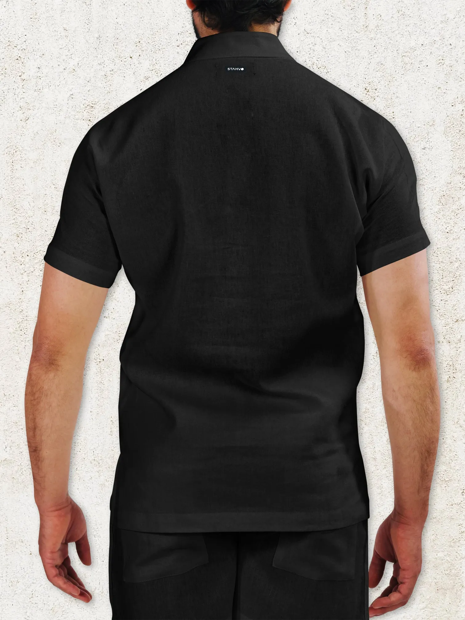 THE ROVI HENLEY SHIRT - Black