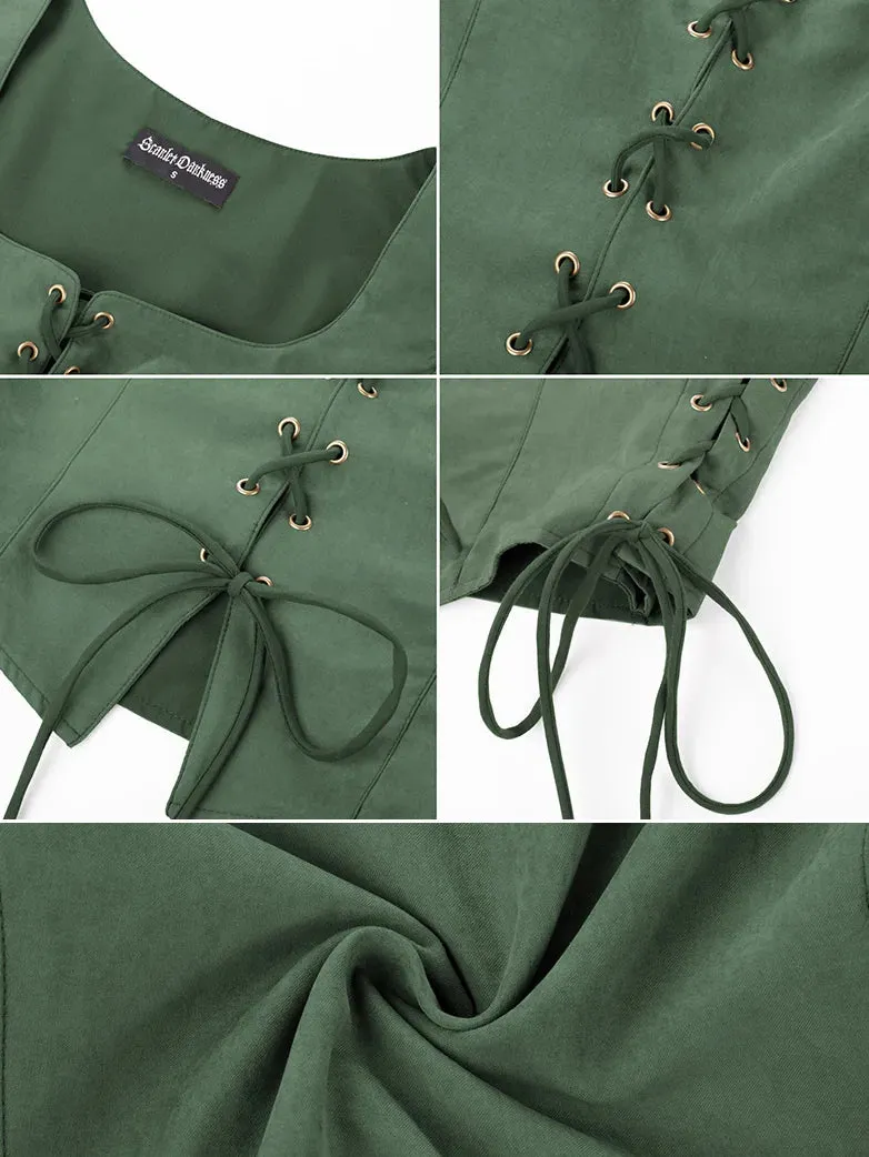 Women Renaissance Lace-up Vest Medieval Vest