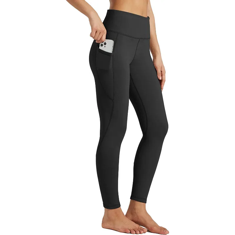 Women's Fleece Lined Leggings Thermal Winter Yoga Pants Warm Running Tights With Pockets